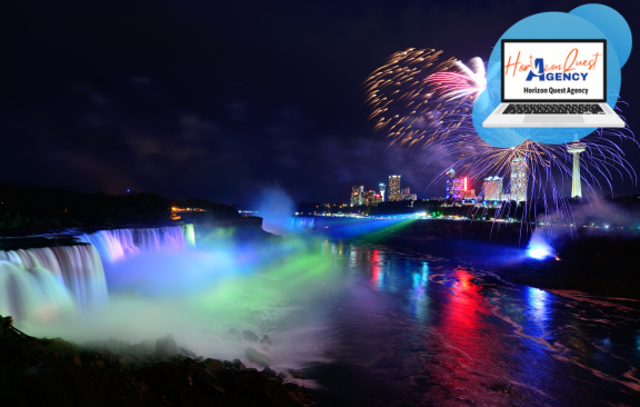Niagara Fall in Night Horizon Quest Agency